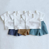 Baby Boy Clothing Set Summer Organic Cotton Children Clothing For Boy-TB00758-Veeddydropshipping